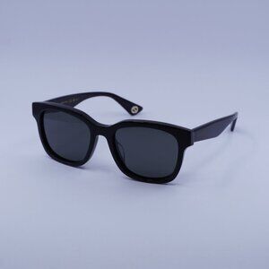 Gucci GG1639SA 001 Sunglasses Black Square Frame, Grey Lenses